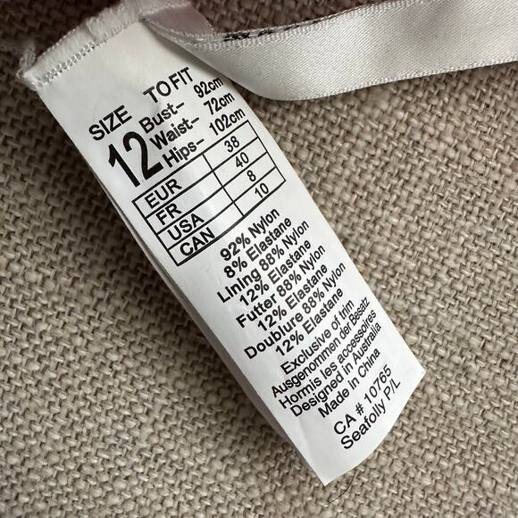 Seafolly Women's 8 Orange Floral V Cut‎ Bikini Swimwear Top ONLY - Picture 4 of 6